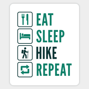 Eat Sleep Hike Repeat Magnet